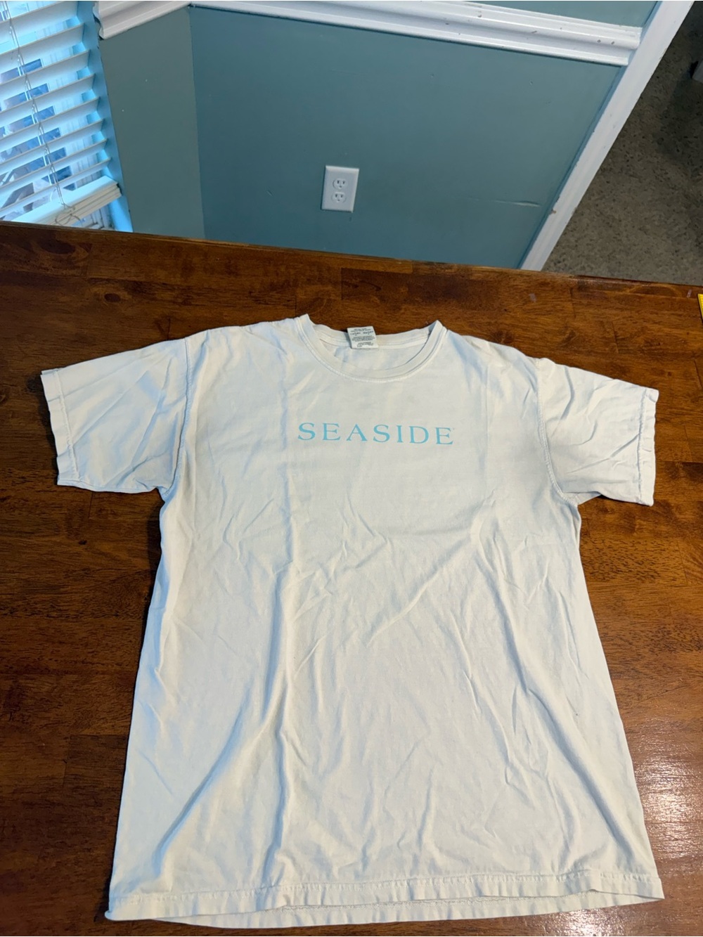 Comfort Colors Seaside Florida Beach T-Shirt Large Where Bare Feet Sandy Floors